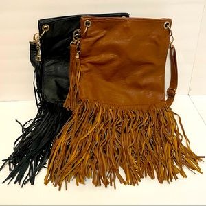 Studded Leather Fringe Crossbody (2ct)